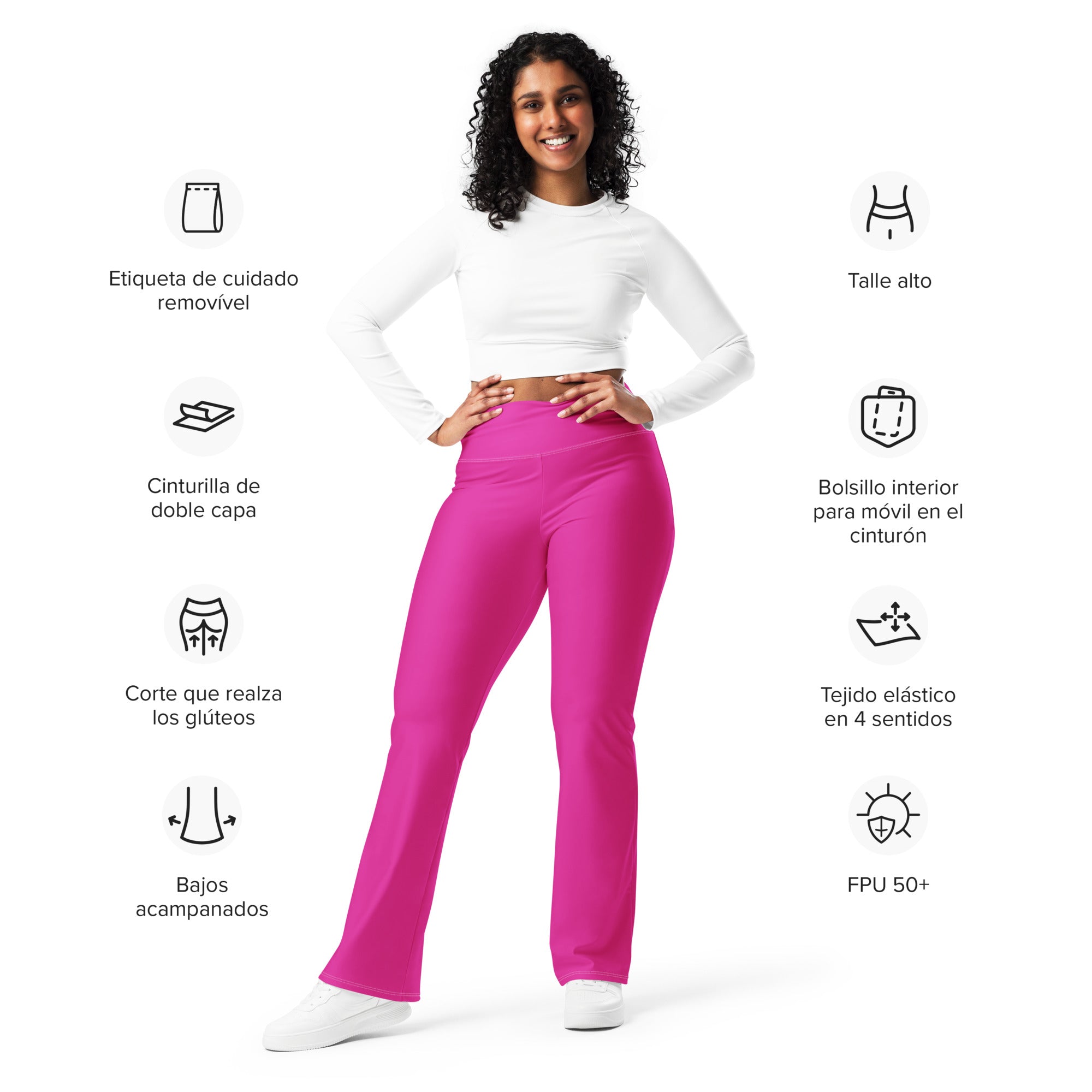 Shocking Magenta Flare Leggings